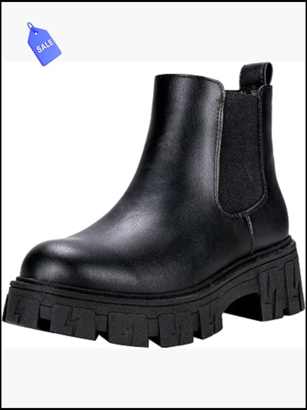 Women's Chelsea Combat Boots Chunky Platform Ankle Booties
